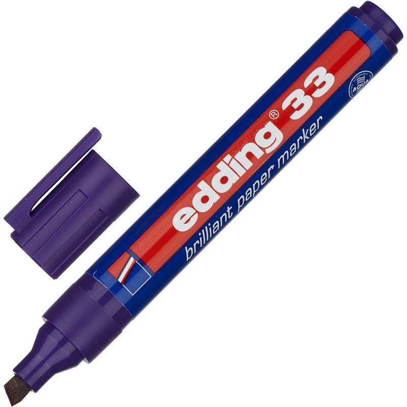 Маркер перманентный пигментный Edding E-33/008 фиолетовый (толщина линии 1.5-3 мм) 719672