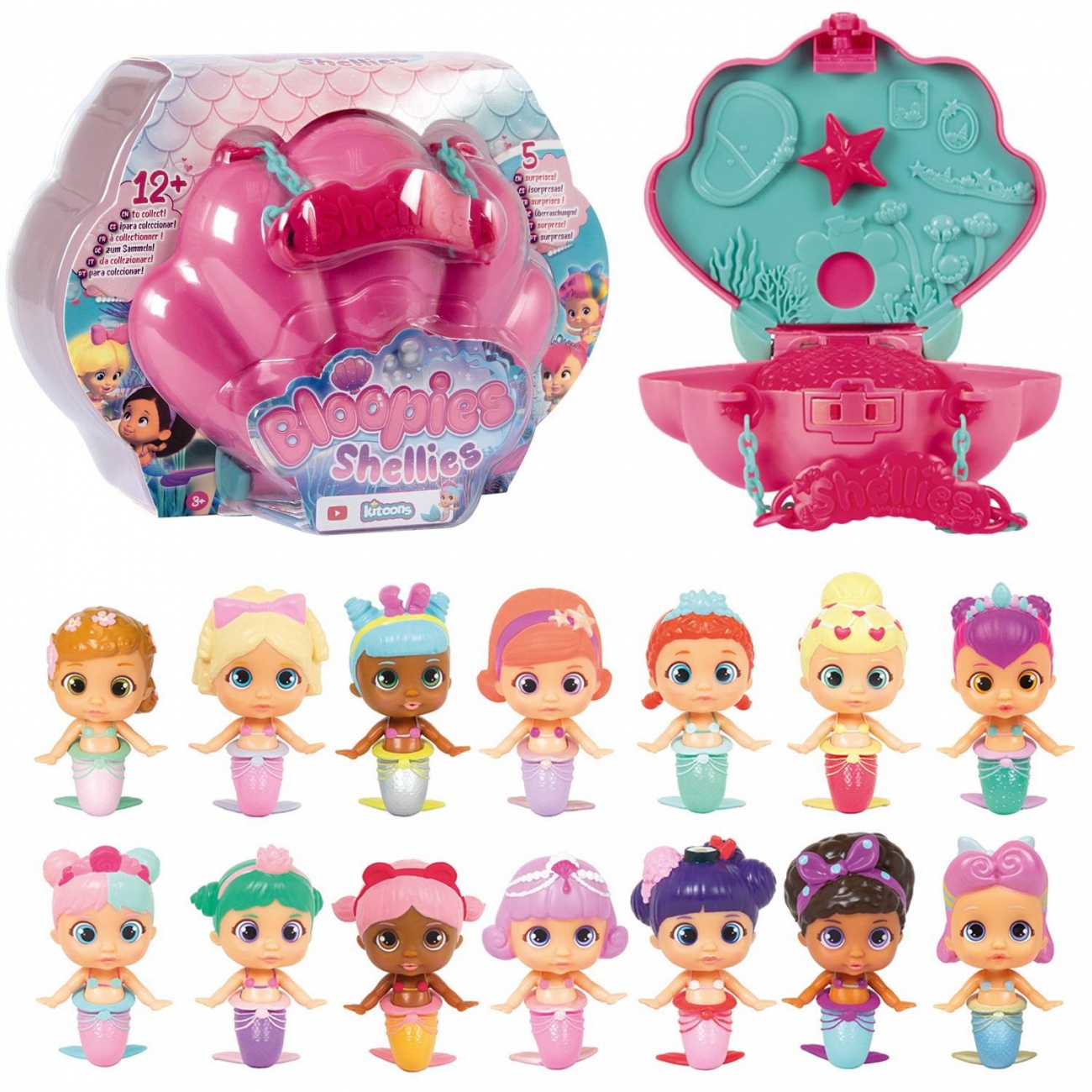 Кукла IMC Toys Bloopies Shellies Русалочка 14 видов в коллекции, розовая ракушка 91894/91917/1-p