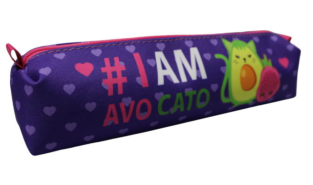 Пенал Centrum Авокадо-питахайя, объёмный на молнии, 21x4,5x4,5 см. 70008