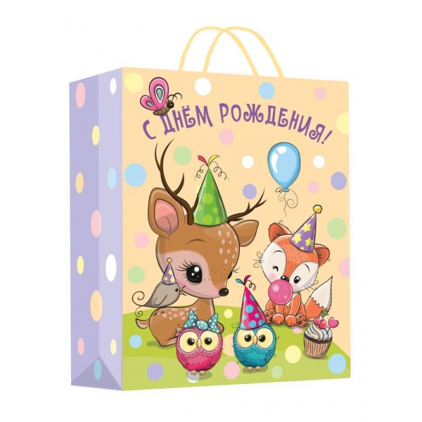 Пакет двусторонний, подарочный, размер L, 26х32х14 см. Чудо праздник P2SL-114906-O