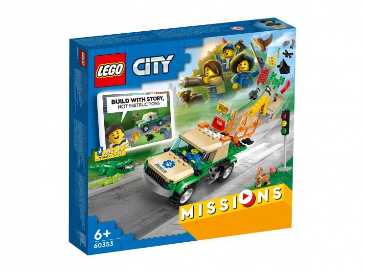 Конструктор LEGO CITY Миссия по спасению диких животных 60353-L