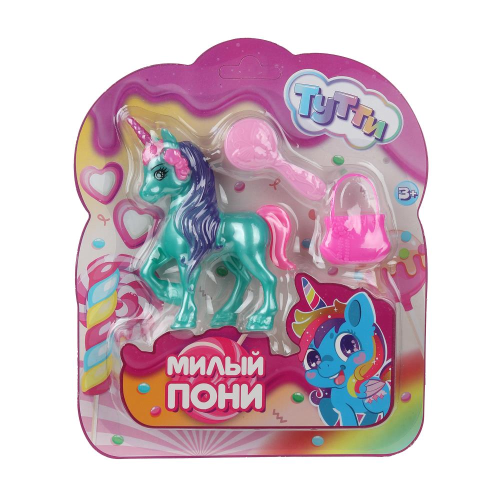 Единорог Тутти 10 см. пластиковый, аксессуары 2 шт. Y2303Z0060-2-RU (480)