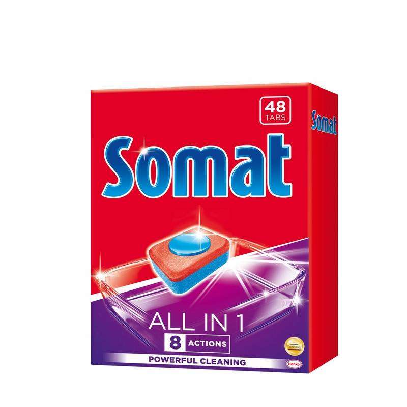Таблетки для посудомоечных машин Somat All in 1 (48 штук в уп) 945883