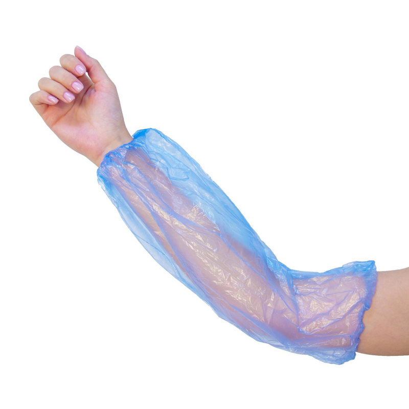 Нарукавник одноразовый п/э голубой 18мкр,50 пар/уп,ПС 1360479 полиэтилен