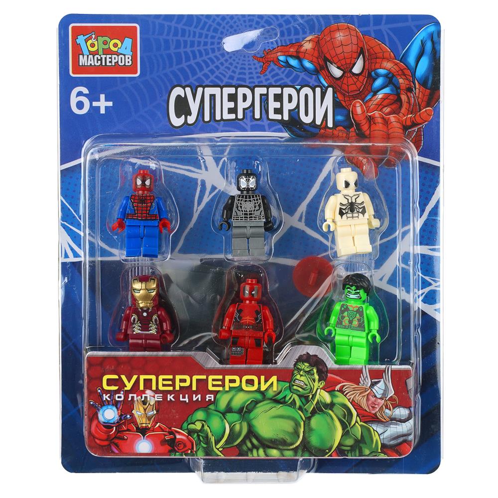 Фигурки для конструктора Супергерои - 6 шт. Город Мастеров 18335-YF
