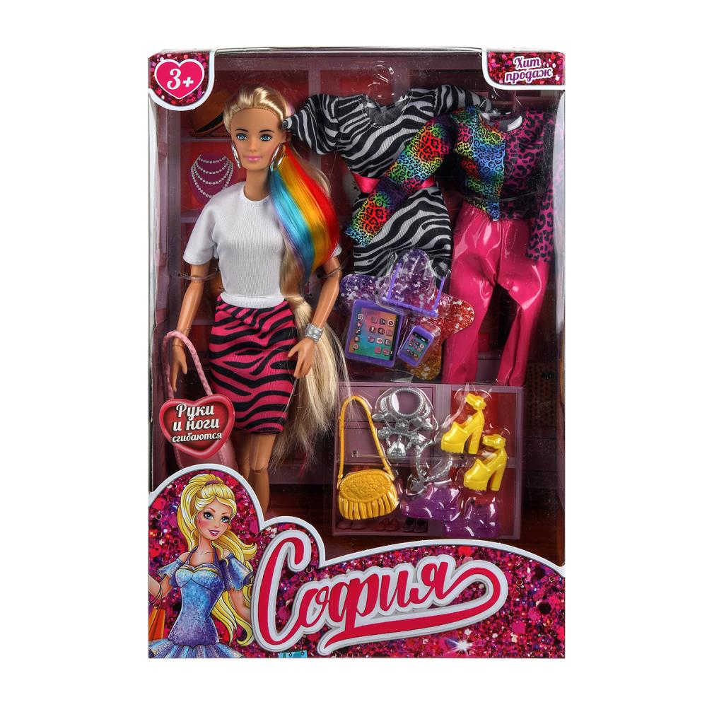 Кукла София, руки и ноги сгибаются, 29 см. 2 комплекта одежды, аксесс. Карапуз 66001-DRESS16-S-BB (24)