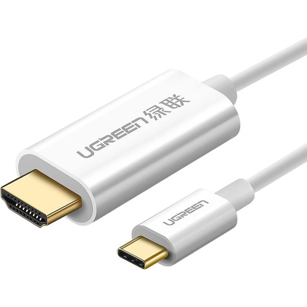 Кабель UGREEN MM121 (30841) USB-C to HDMI Male to Male ABS Case.1,5м белый 2162371 30841_