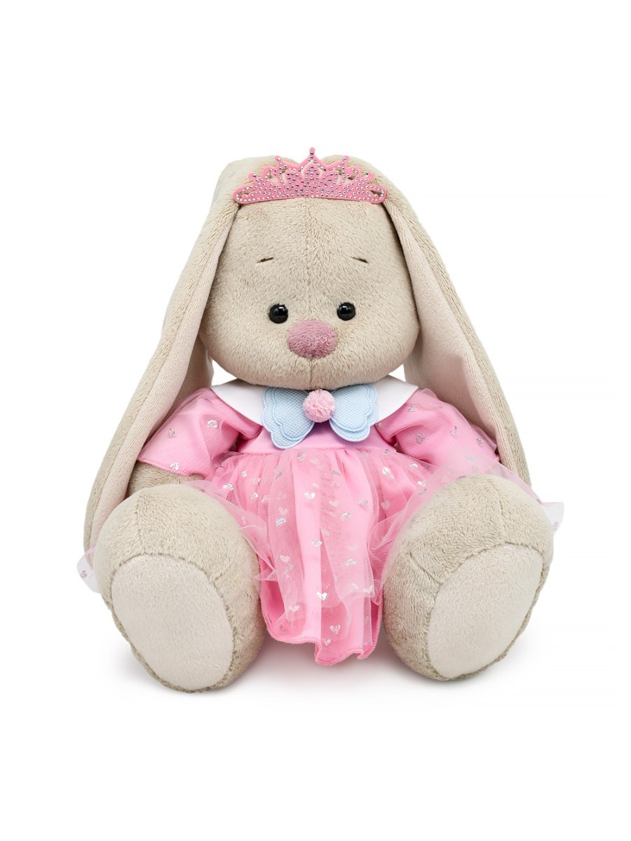 BUDI BASA Зайка Ми в платье и розовой диадеме (большой) 23см SidM-680