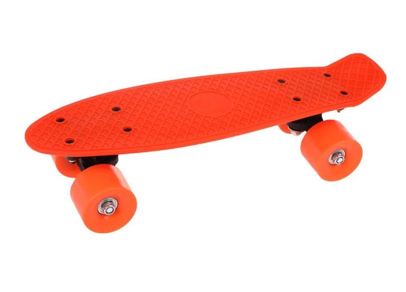 Скейтборд пластик 41x12 см, оранжевый Наша Игрушка 636247