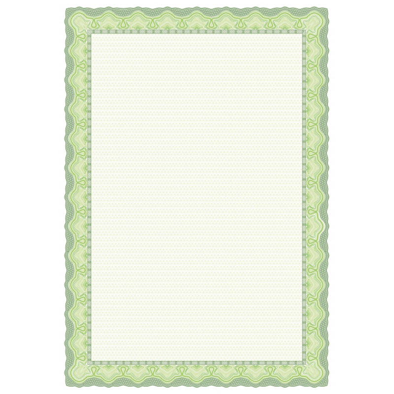 Сертификат-бумага А4 Attache 50 шт/уп зеленая рамка ID3 1412166