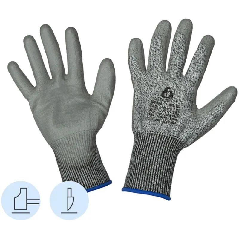 Перчатки защитные от порезов JetaSafety JCP051 трикотаж. 5кл. цв.серый р.М Jeta Safety 1393323