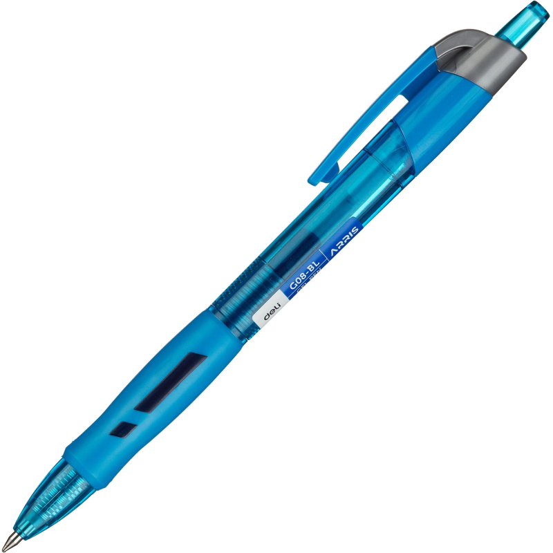 Ручка гель автомат. Deli Arris диаметр шарика 0,5мм рез манж синяя 1407975