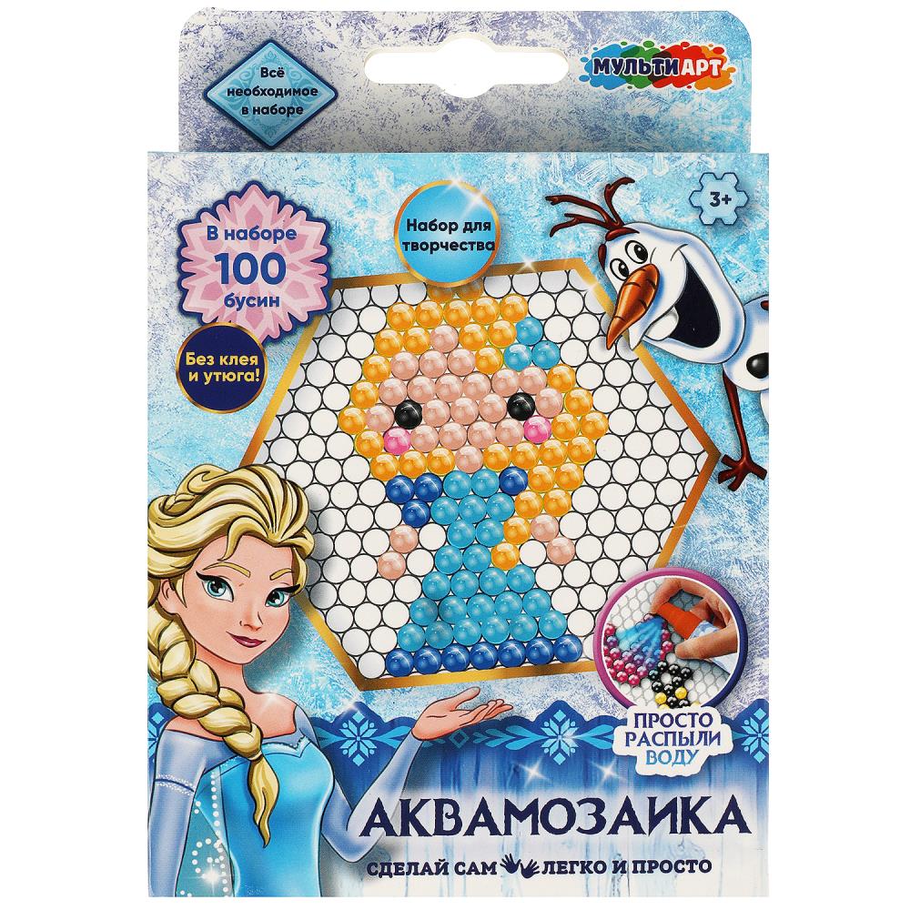 Аквамозаика 100 бусин Снежная принцесса МУЛЬТИ АРТ AB-100FR