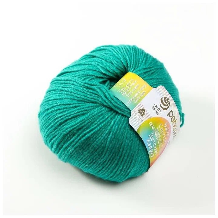 Пряжа ПЕХОРКА Детский каприз 225м/50г цвет 335-Изумруд 2122553350