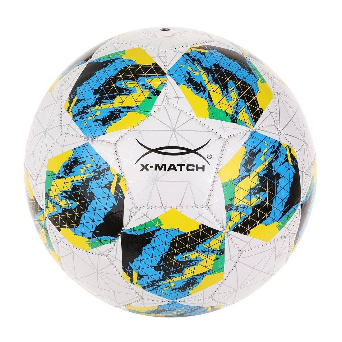 Мяч футбольный, 1 слой PVC, 1.6 mm. пятиугольники X-Match 56500