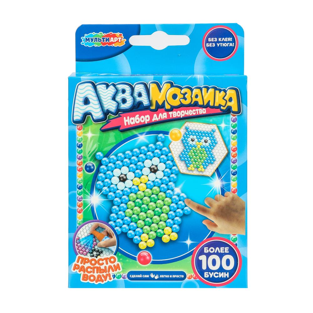 Аквамозаика 100 бусин "Сова" MultiArt AB-100OWL (48)