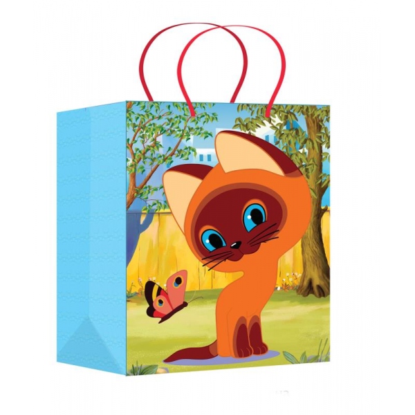 Пакет подарочный Союзмультфильм матовый, размер Xl, 33х45х15 см. "Котёнок Гав" Чудо праздник PXL-122047-CG
