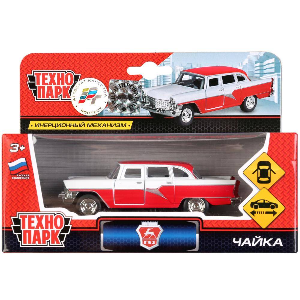 Машина металлическая инерционная Газ Чайка, 1:48, открываются двери 6410/6410E В Русс Кор. Технопарк X600-H09083-R