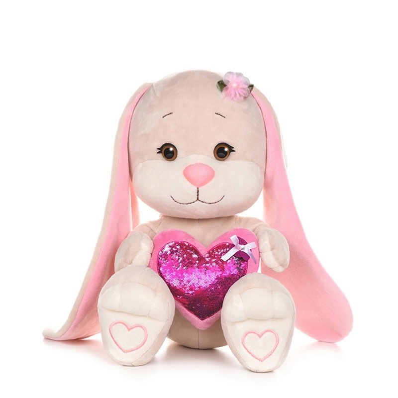 Мягкая Игрушка Jack&Lin Зайка с Розовым Сердцем 25 см JL-MRT-08202301-25