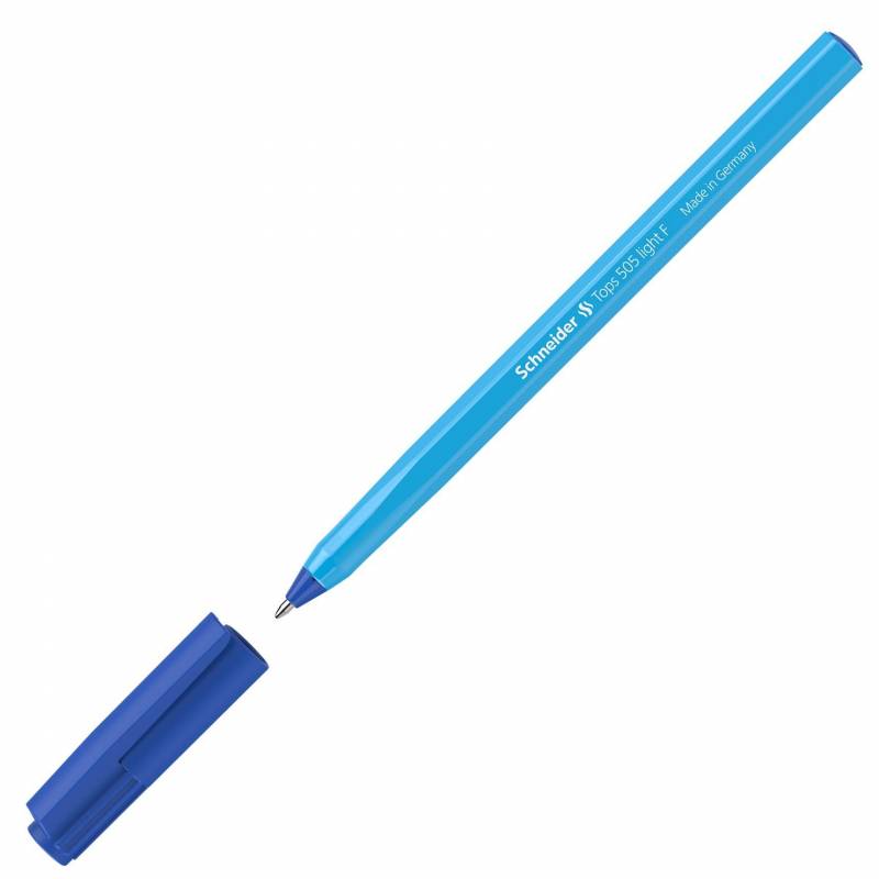 Ручка шариковая Schneider Tops 505 F Light синяя (синий корпус, толщина линии 0.5 мм) 1258573