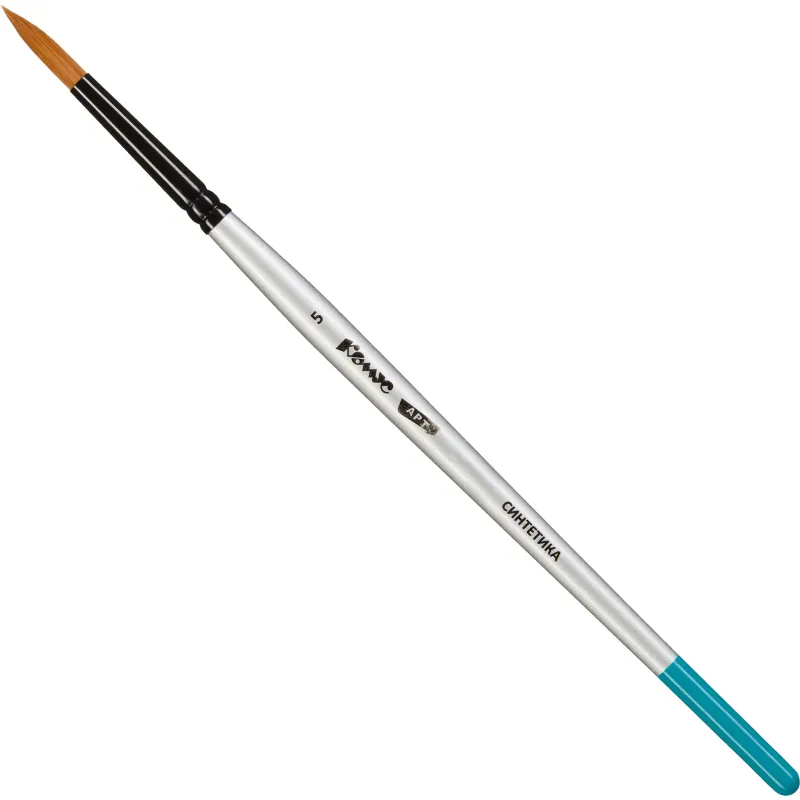 Кисть художественная Комус Арт синтетика мягкая, кругл.№05, короткая ручка 1857589