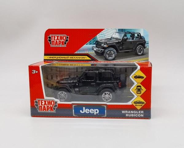 Машина металл Джип Вранглер Рубикон, 11 см. черный Технопарк RUBICON3D-12-BK