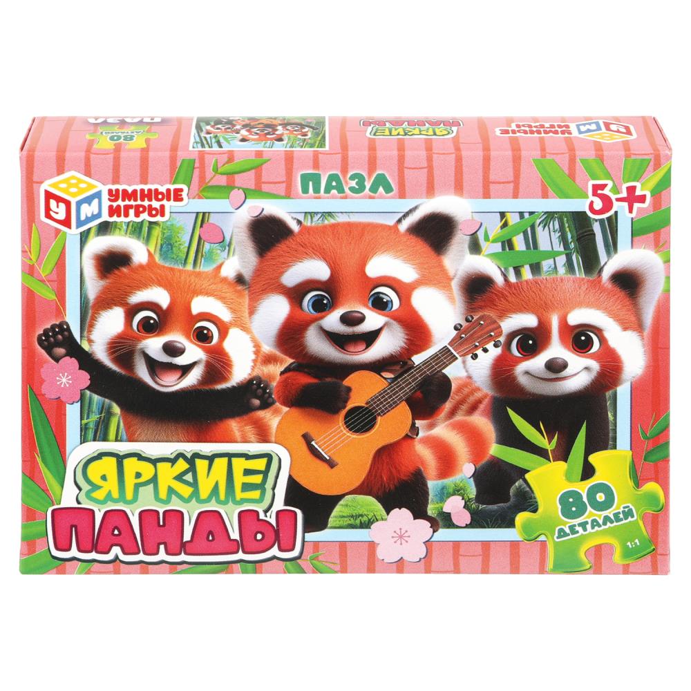 Пазлы Яркие панды, 80 деталей Умные игры 4630395054126