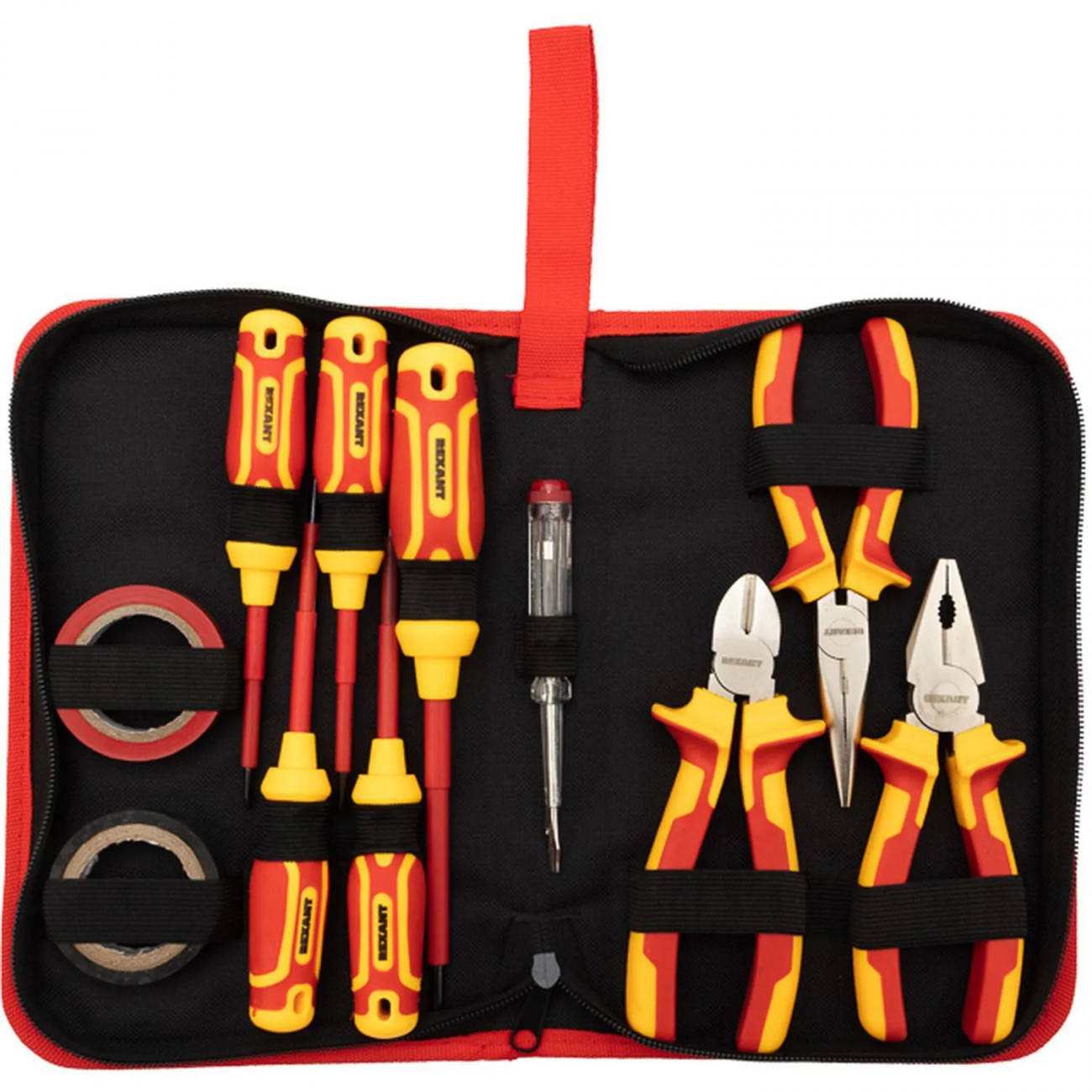 Набор инстр-та диэлектрич. RI-02, тканевый пенал, 11 предм,до 1000В Rexant 2278653 12-4692-3