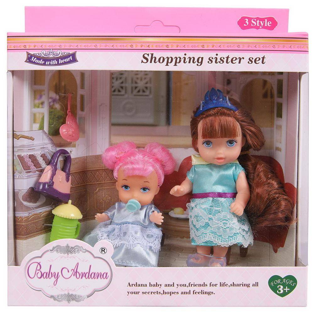 Игровой набор Baby Ardana Дома у сёстренок (куколки с сумочками) (в асс) AbToys A585