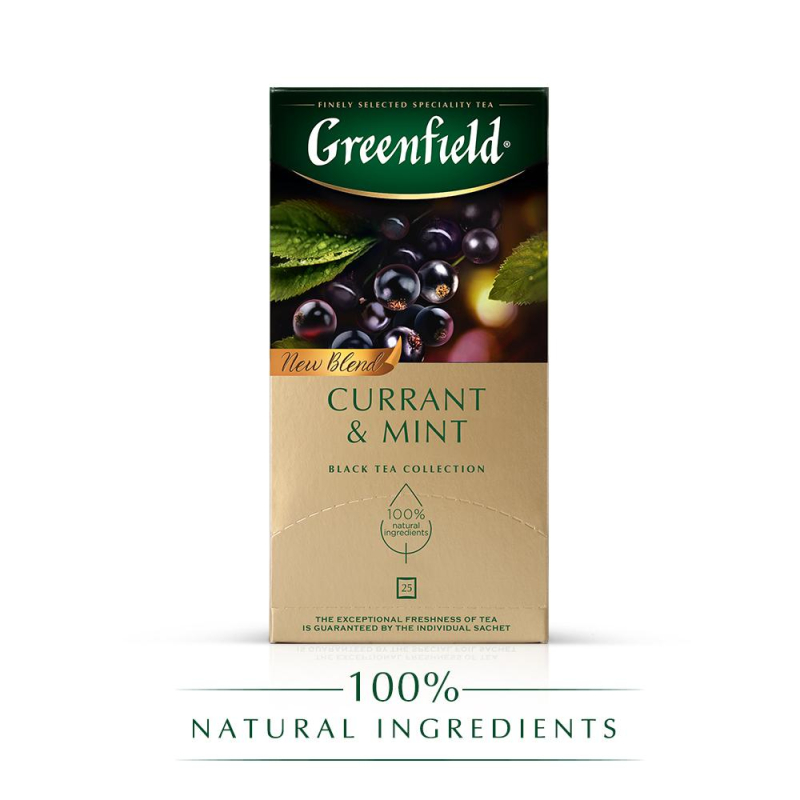 Чай Greenfield Currant and Mint черный фольгир. 25пак/уп 1249-10 738743