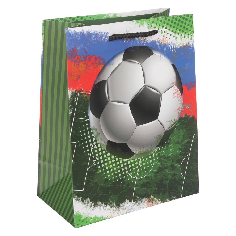 Пакет подарочный матовый М, "Футбол", 140 гр/м Чудо праздник PM-130221-FB
