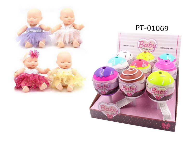 Кукла ABtoys Baby Boutique Пупс-сюрприз в конфетке 4 вида в асс. (4 серия) PT-01069