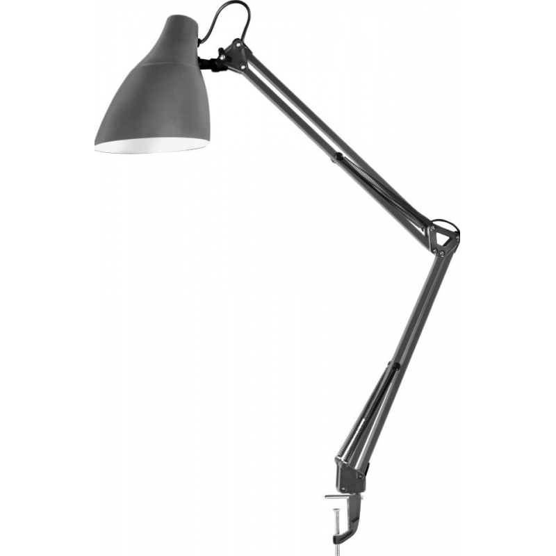 Светильник Camelion KD-335 метал. струбц, 40W, E27, серый 1424331 13881