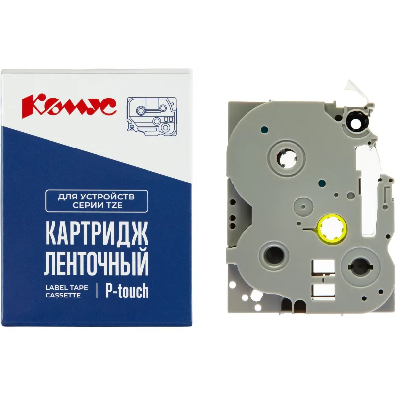 Картридж Комус TZE-155(Brother TZE-155 белый на прозрачном,24мм/8м) 1944204 RL-B-T155P-WT/CL-24MM*8M
