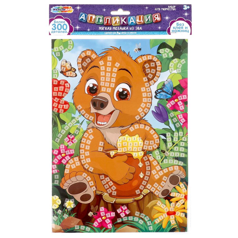 Аппликация из эва, 21х30 см. мишка MultiArt EVAPACK-112443