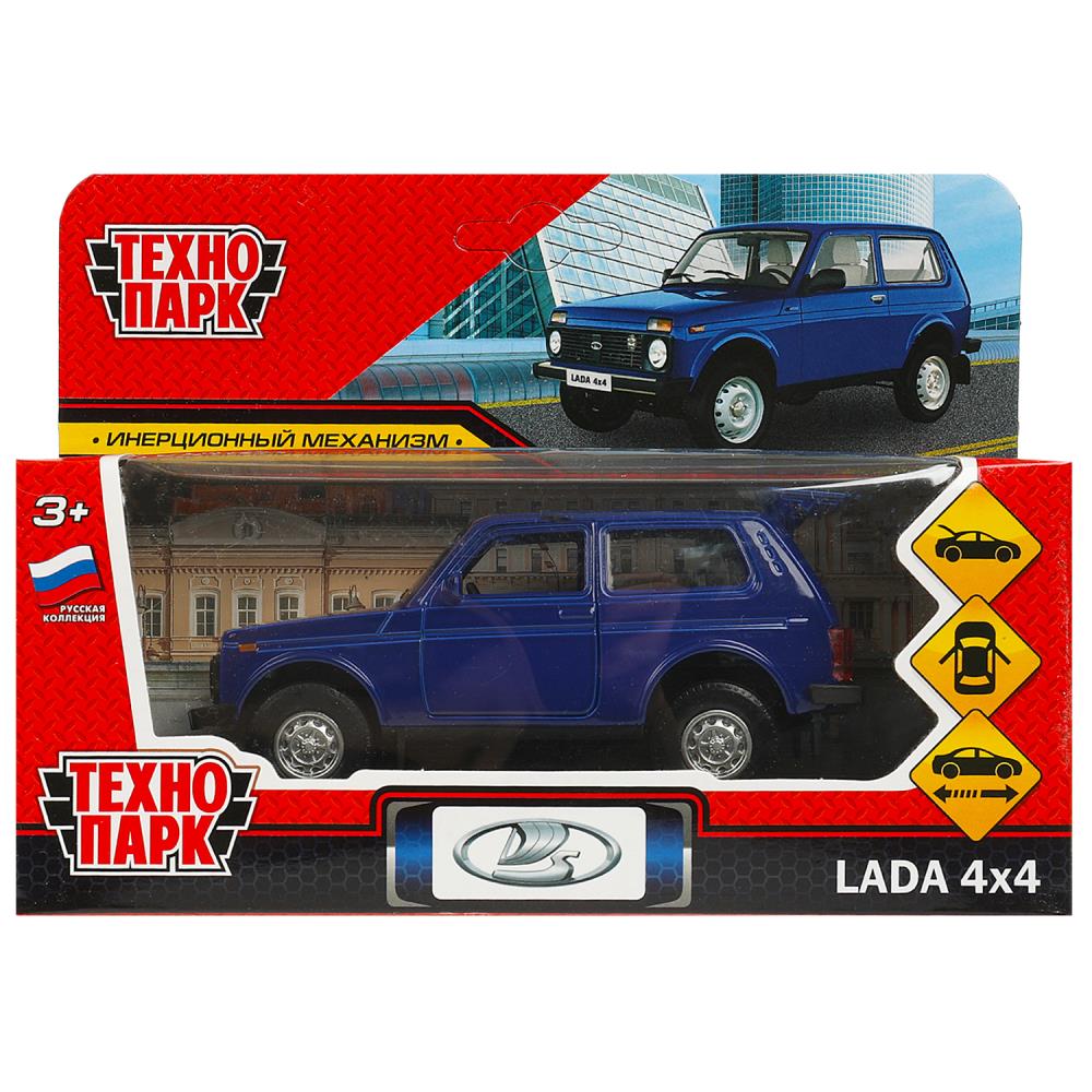 Машина металлическая "Лада 4x4", 12 см. инерция, синий Технопарк LADA4X4-12-BU