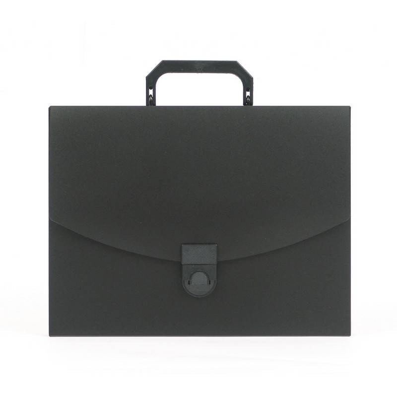 Папка-портфель Attache пластиковая A4 черная (240x317 мм, 1 отделение) 112336