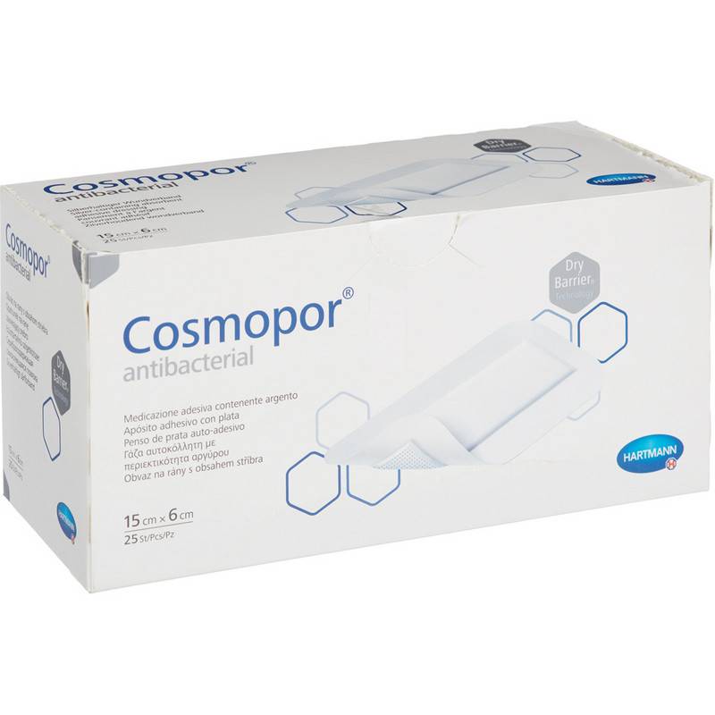Пластырь-повязка Cosmopor E послеоперационная стерильная 15 х 6 см (25 штук в уп) 173277