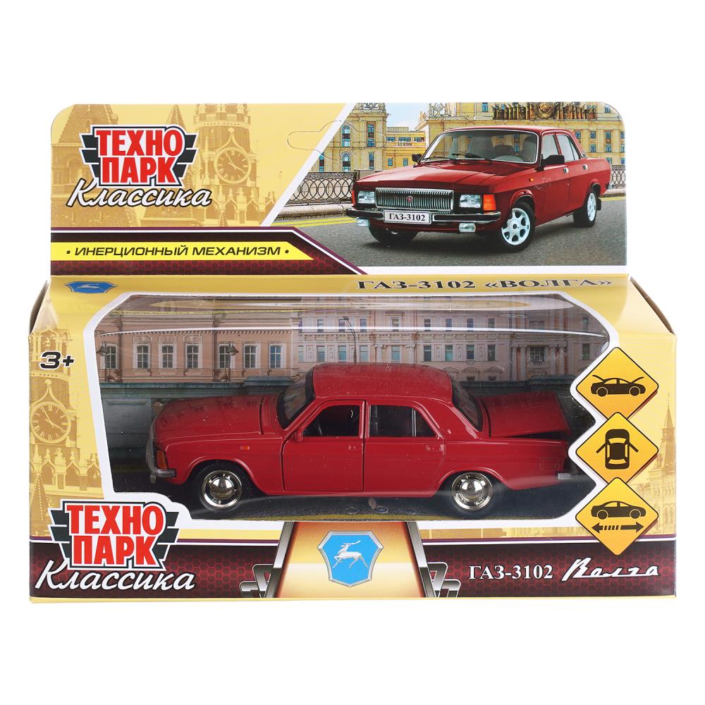 Машина металлическая газ-3102 Волга 12 см, красный, Технопарк GAZ3102-12-RD
