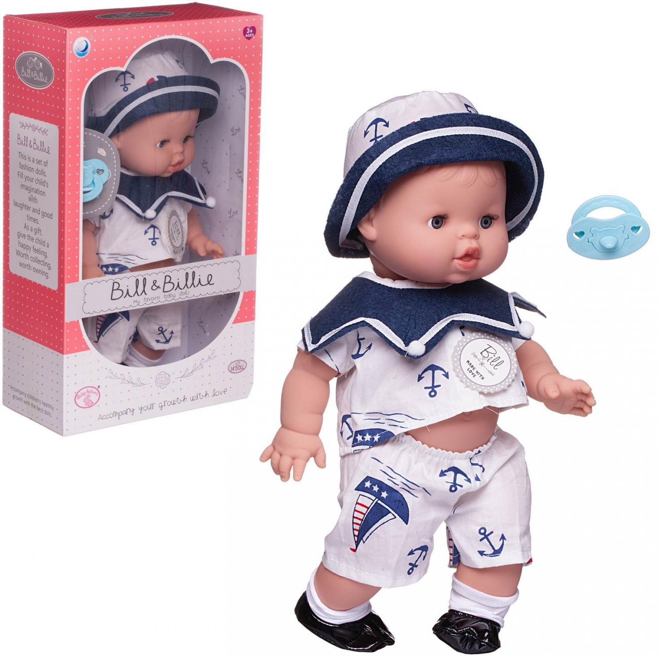 Пупс-кукла Junfa Baby Ardana в костюме моряка с аксесс. 32см WJ-21826
