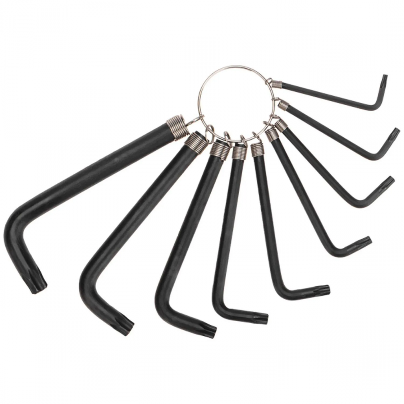 Набор ключей имбус. TORX KRANZ T10-T50 CrV 9 шт, оксид, кольцо KR-12-5203 2381301