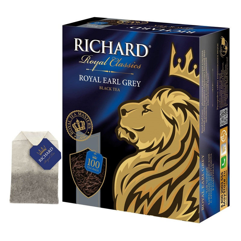 Чай Richard Royal Earl Grey черный, 100 пак 13944 972459