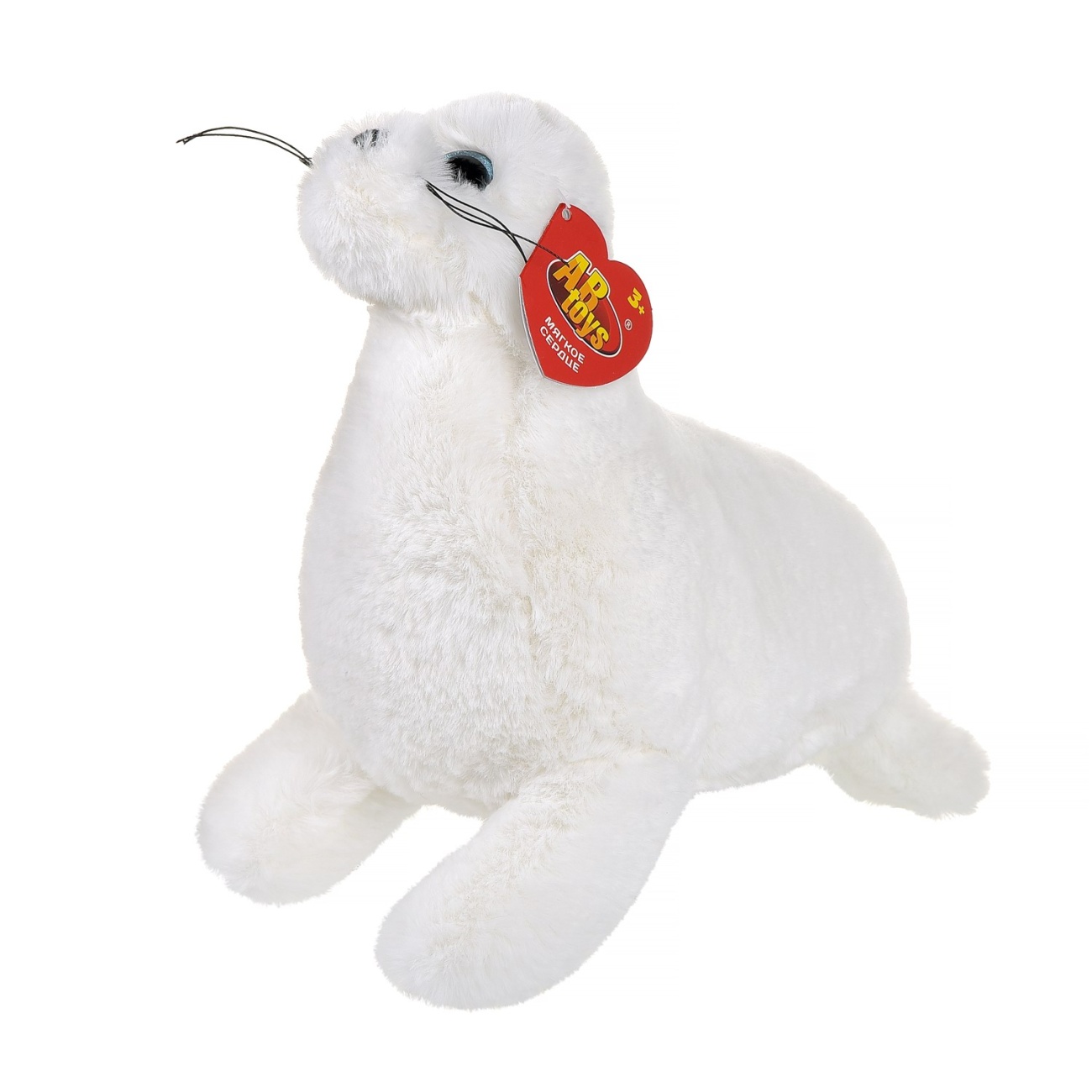 Мягкая игрушка Abtoys Морские обитатели Тюлень белый гренландский, 30см M4835