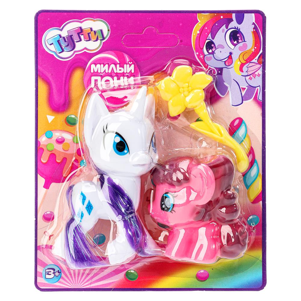 Набор пони Тутти (8 см. и 6 см.) расческа Y2306Z0484-2-RU