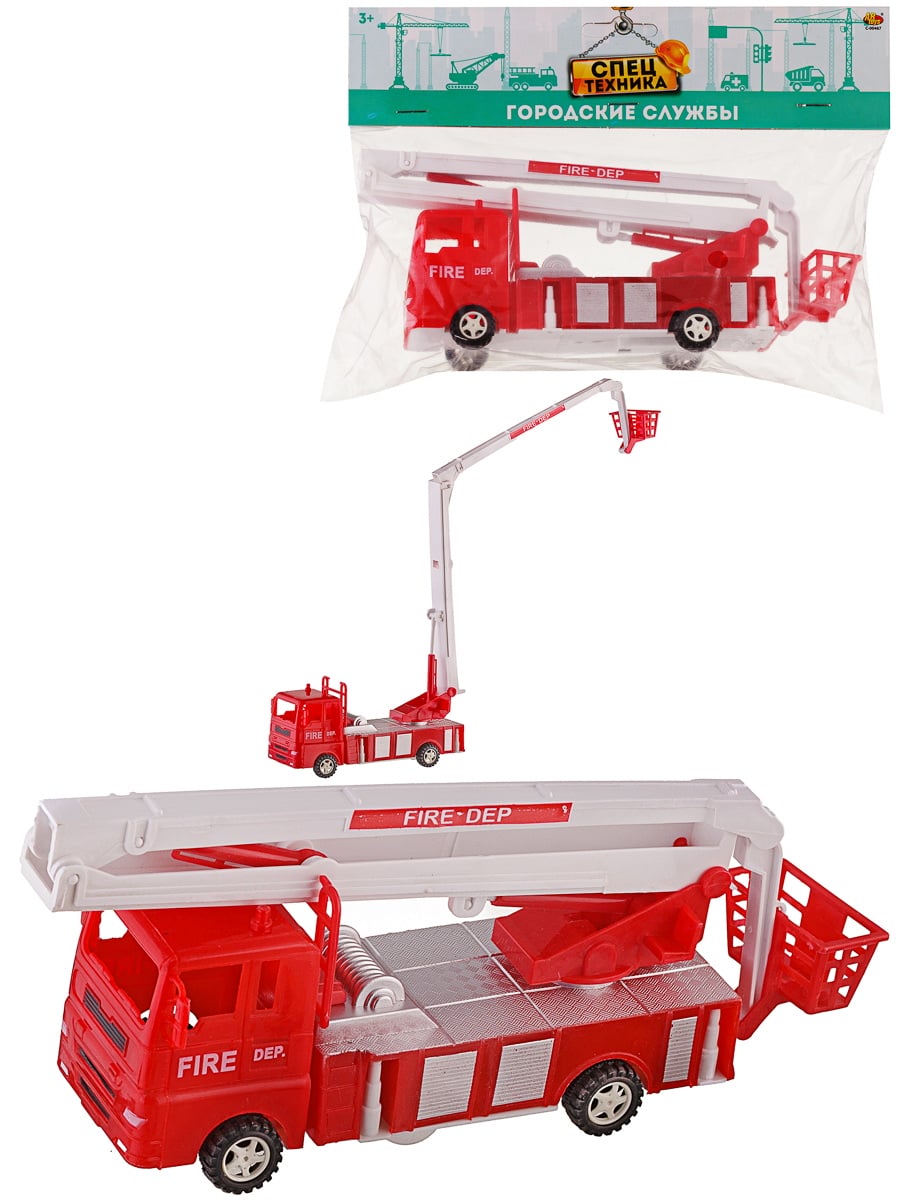 Машинка инерционная Abtoys Спецтехника Пожарная, вариант 3 C-00467/вид3