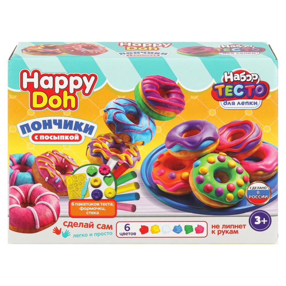 Набор для лепки с формочками Пончики, 24 см, Happy Doh HAPPY DOH PDSET-124774