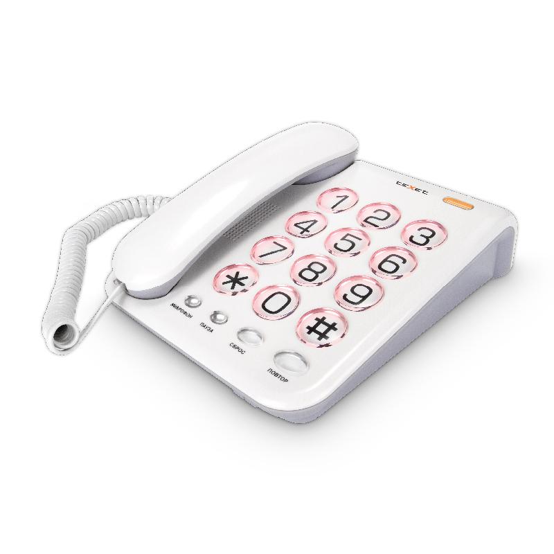 Телефон проводной teXet ТХ-262 светло-серый 1010091 125839