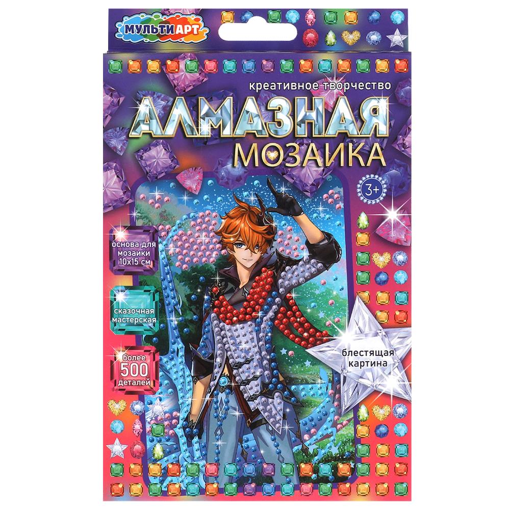 Алмазная мозаика 10х15 см. воин стихий MultiArt AM10X15-GIM (50)