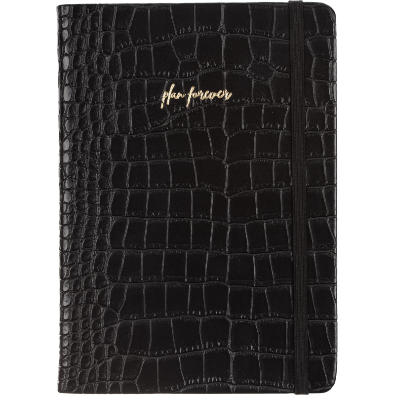 Ежедневник недат. черный, рептилия, А5 136 л. ATTACHE 1568281