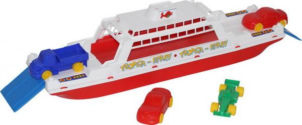 Игровой набор с паромом "Балтик" и мини-автомобилями (4 шт), 45 см Полесье П-56689